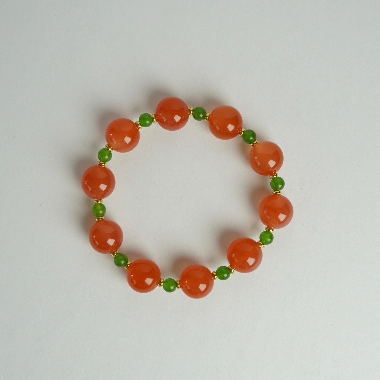 Red Agate 10mm Healing Bracelet Grounding & Vitality Stone– Natural Healing Crystals Jewelry – Handmade Natural Crystals|「Ethereal Veil」