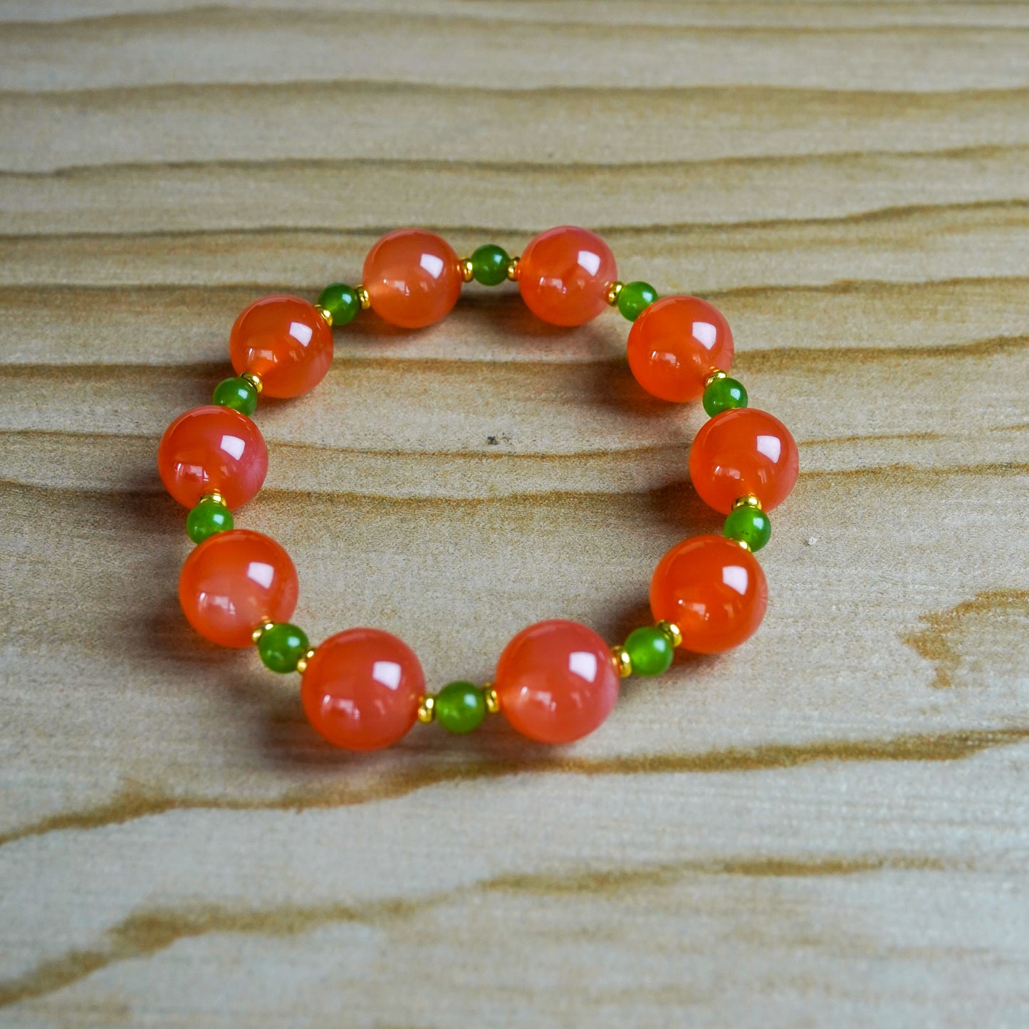Red Agate 10mm Healing Bracelet Grounding & Vitality Stone– Natural Healing Crystals Jewelry – Handmade Natural Crystals|「Ethereal Veil」