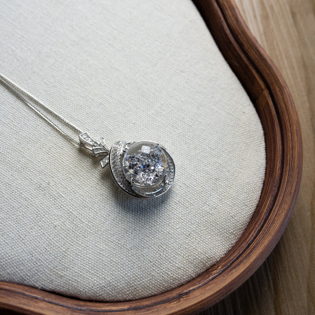 One-of-One Vision Mineral Quartz Necklace | Rare Natural Crystal Phenomenon Pendant in 925 Sterling Silver (S925)