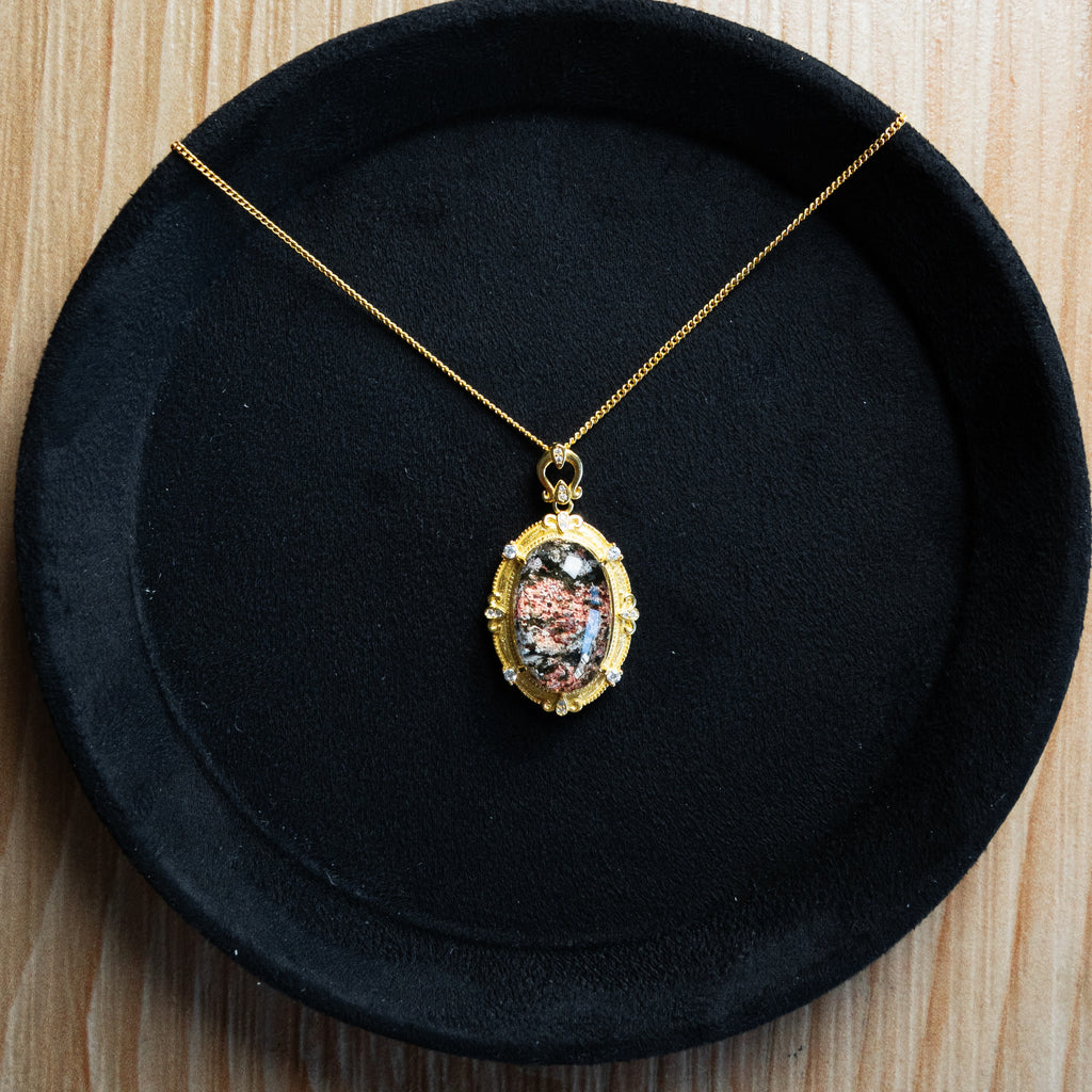 One-of-One Four Seasons Phantom Quartz Necklace | Rare Natural Crystal Landscape Pendant in 925 Sterling Silver – Collector-Grade Gift for Her