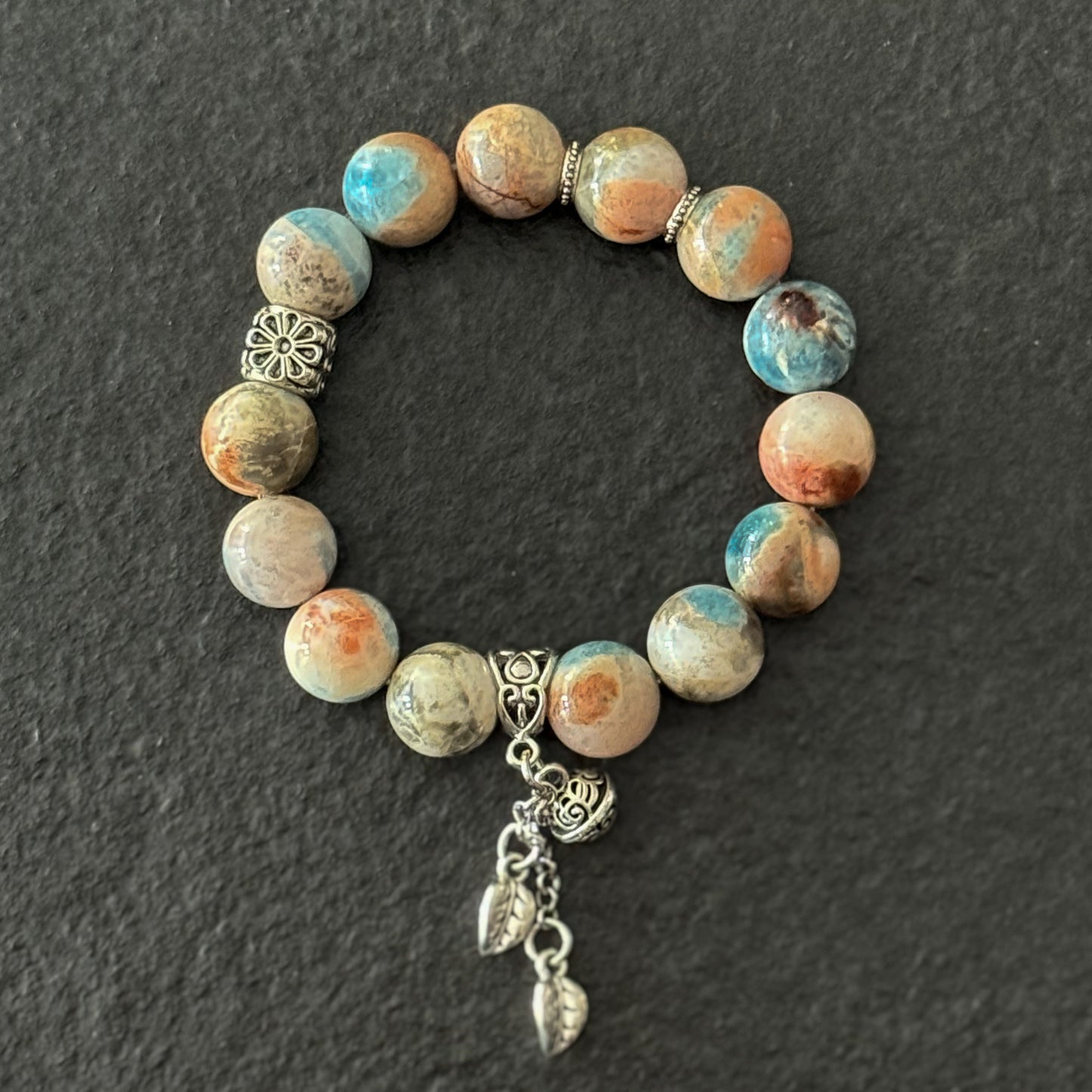 Island Aquamarine Crystal Bracelet – Calming Energy from the Sea– Natural Healing Crystals Jewelry – Handmade Natural Crystals|「Ethereal Veil」