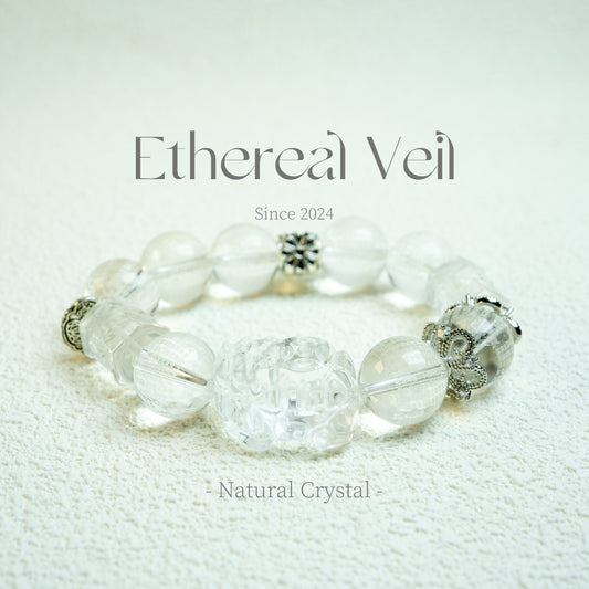 White Quartz– Natural Healing Crystals Jewelry – Handmade Natural Crystals|「Ethereal Veil」