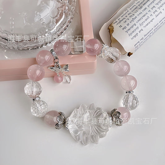 Heartlight Clarity Bracelet – Self Love + Energy Purification– Natural Healing Crystals Jewelry – Handmade Natural Crystals|「Ethereal Veil」