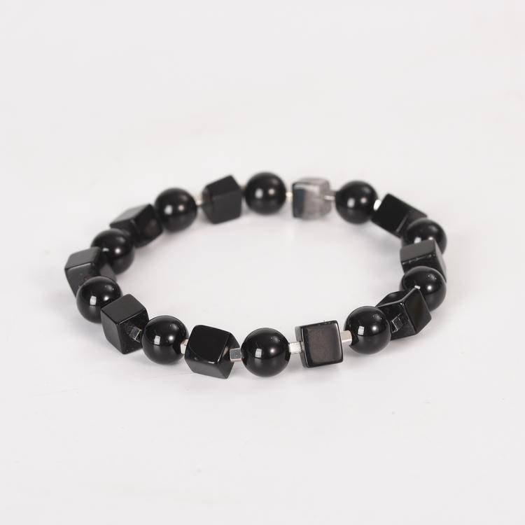 Natural Cube Stone Chip Bead Bracelet | Raw Crystal Square Beads for Everyday Style & Energy Balance