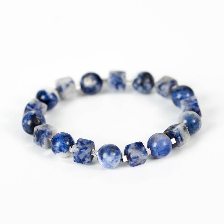 Natural Cube Stone Chip Bead Bracelet | Raw Crystal Square Beads for Everyday Style & Energy Balance
