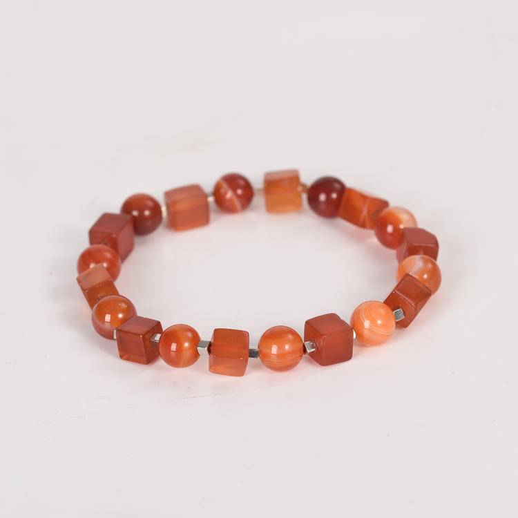 Natural Cube Stone Chip Bead Bracelet | Raw Crystal Square Beads for Everyday Style & Energy Balance