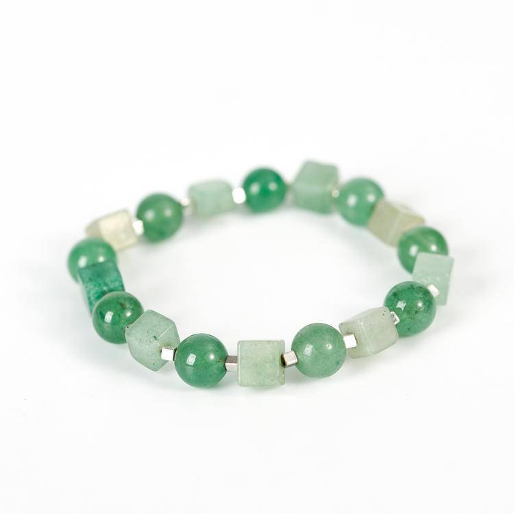 Natural Cube Stone Chip Bead Bracelet | Raw Crystal Square Beads for Everyday Style & Energy Balance