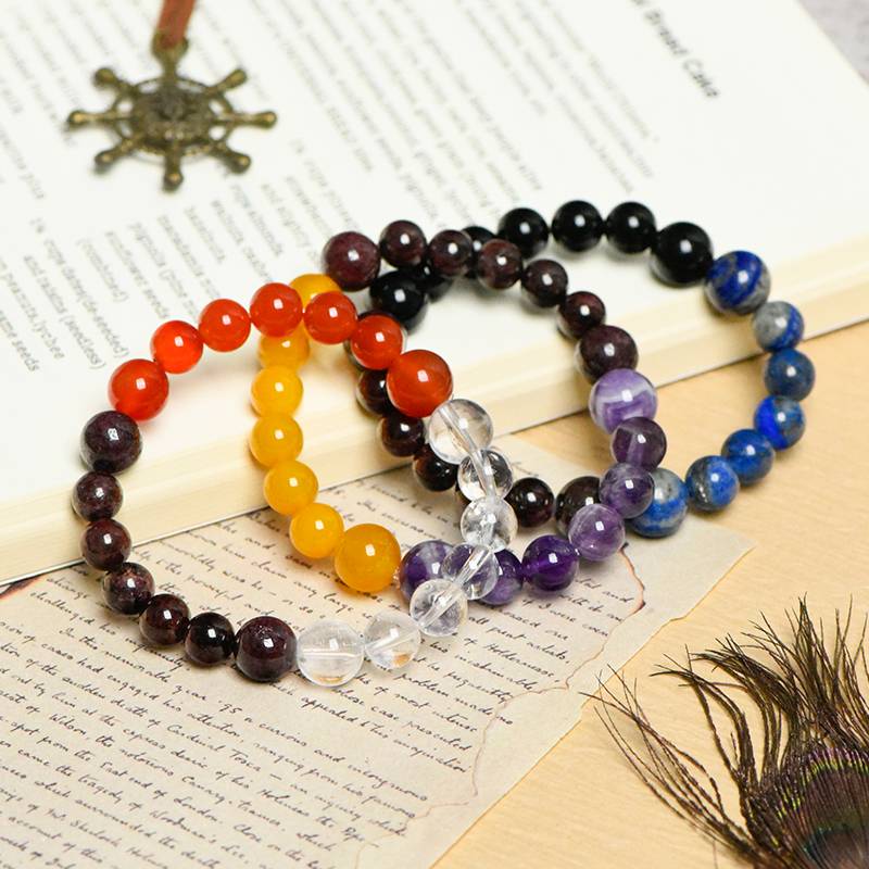 Zodiac Natural Crystal Bead Bracelet | 12 Astrology Gemstone Bracelet for Luck, Love & Personal Energy