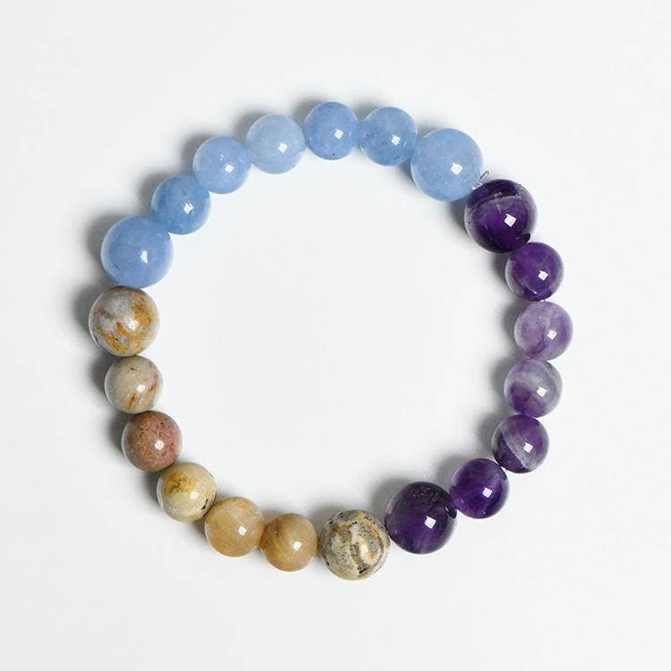 Zodiac Natural Crystal Bead Bracelet | 12 Astrology Gemstone Bracelet for Luck, Love & Personal Energy