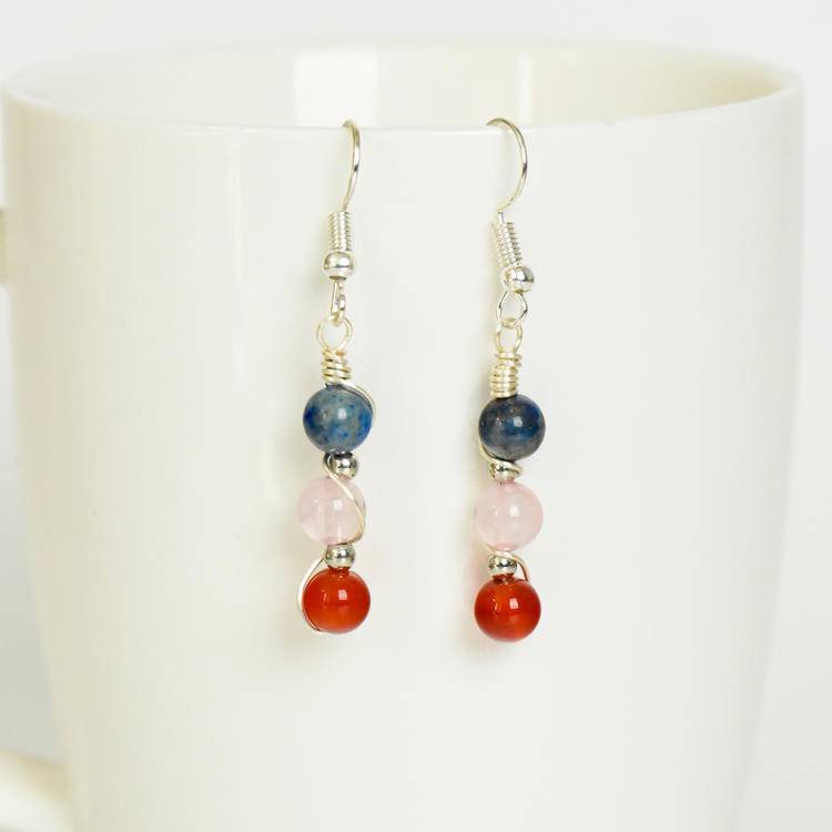 Zodiac Crystal Bead Earrings | 12 Astrology Natural Gemstone Earrings for Everyday Style, Luck & Cosmic Energy