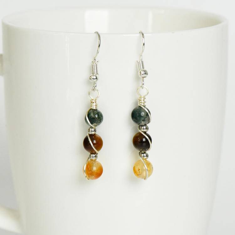 Zodiac Crystal Bead Earrings | 12 Astrology Natural Gemstone Earrings for Everyday Style, Luck & Cosmic Energy