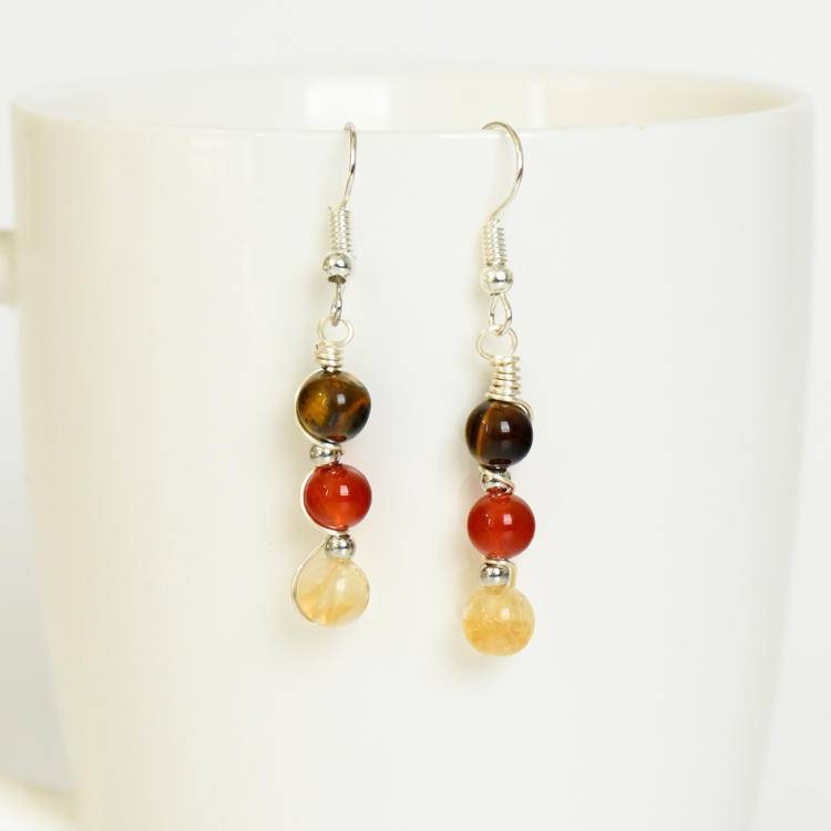 Zodiac Crystal Bead Earrings | 12 Astrology Natural Gemstone Earrings for Everyday Style, Luck & Cosmic Energy