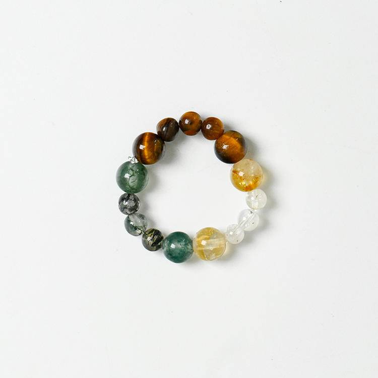 Zodiac Crystal Bead Ring | 12 Constellation Natural Gemstone Adjustable Ring for Luck, Love & Personal Power