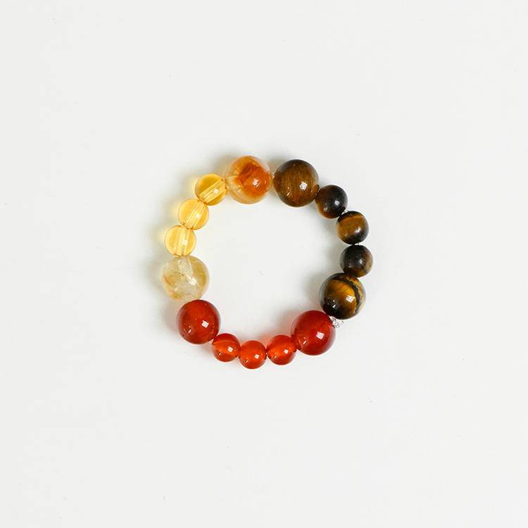 Zodiac Crystal Bead Ring | 12 Constellation Natural Gemstone Adjustable Ring for Luck, Love & Personal Power