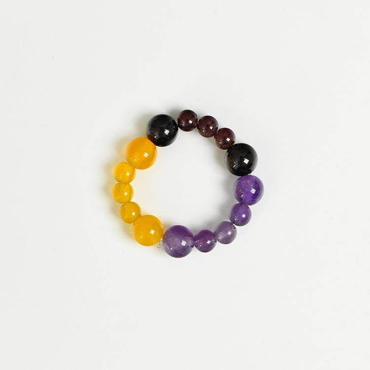 Zodiac Crystal Bead Ring | 12 Constellation Natural Gemstone Adjustable Ring for Luck, Love & Personal Power