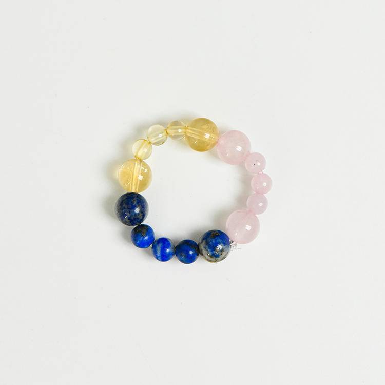 Zodiac Crystal Bead Ring | 12 Constellation Natural Gemstone Adjustable Ring for Luck, Love & Personal Power