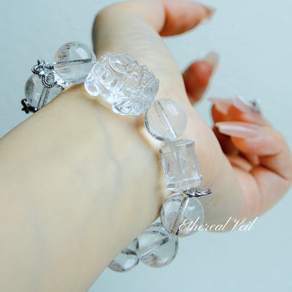 White Quartz– Natural Healing Crystals Jewelry – Handmade Natural Crystals|「Ethereal Veil」